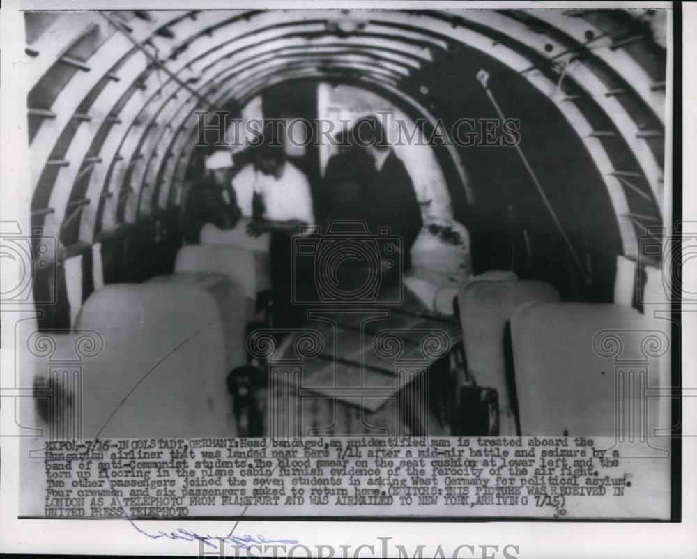 1956 Press Photo Nigolstadt Germany anti Communist students rioted - nee86422 - Historic Images