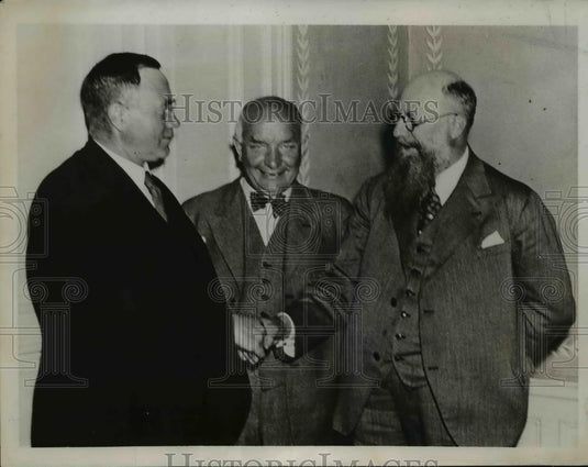 1934 Press Photo Norways Johan Nygaabosvold, Per Albin Hansson of Sweden - Historic Images