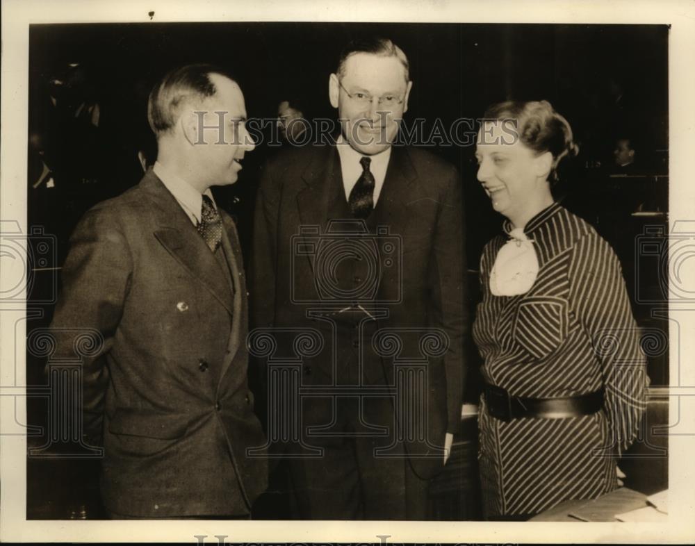 1937 Press Photo Warren County NY judiciary committee Harry Reaux, Leo Breed - Historic Images