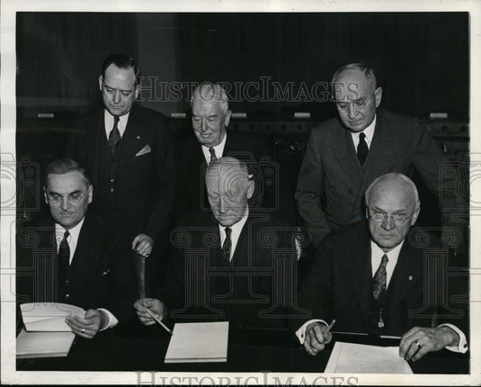 1936 Press Photo House Ways & Means Committee, Reps Sam Hill, Robert Doughton - Historic Images