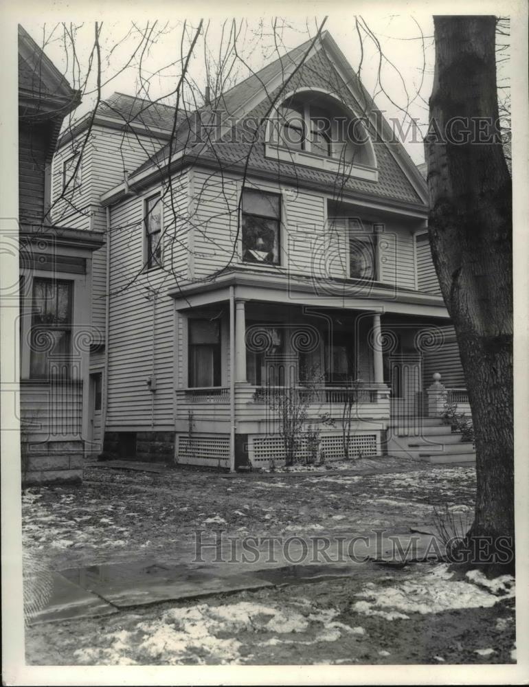 1936 Press Photo The entrance of Ricabrook Home at 3811 Archwood Avenue - Historic Images