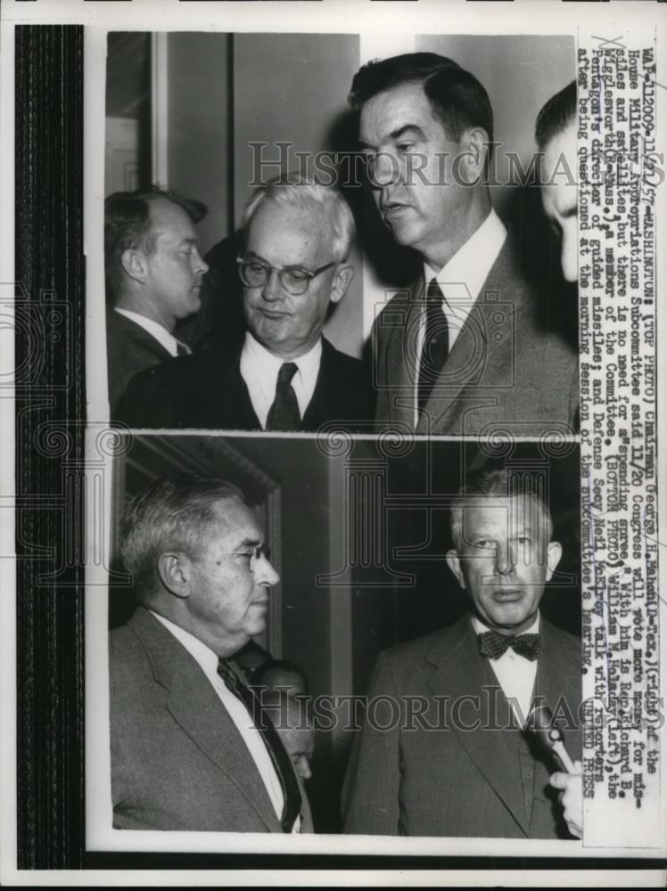 1957 Press Photo House Military Appropriations George Mahon, Rep R Wigglesworth - Historic Images