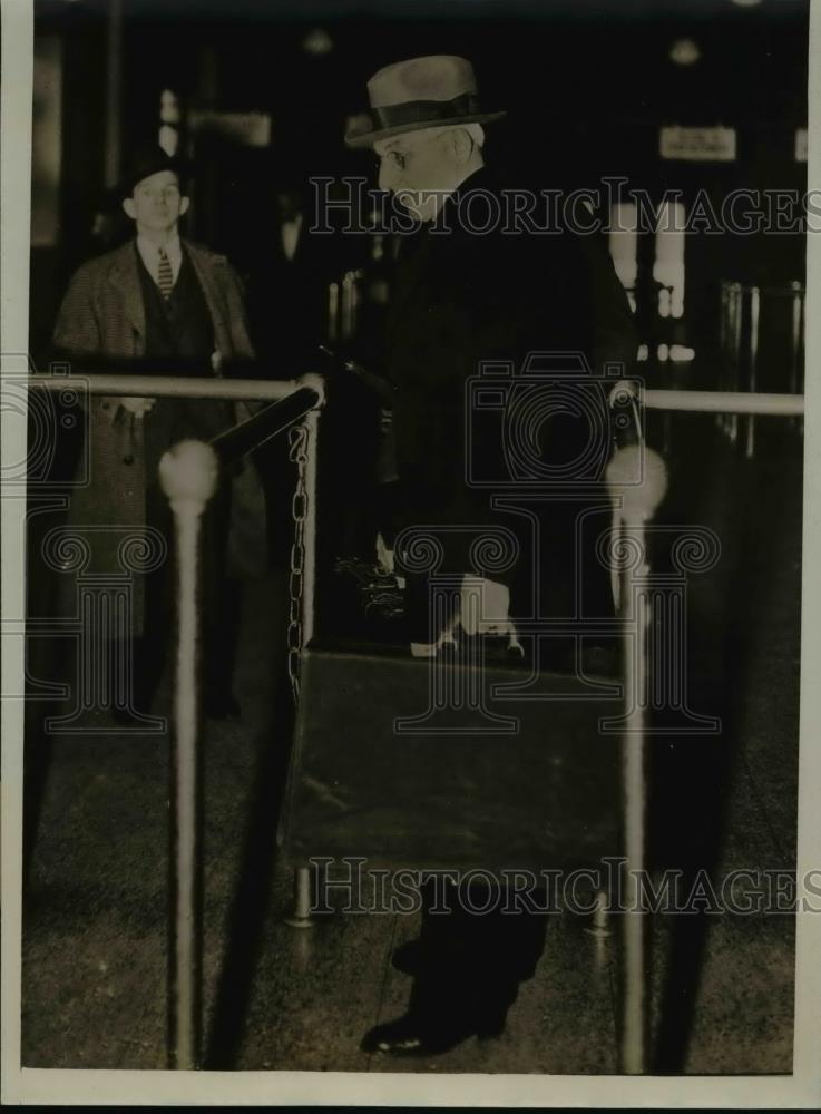 1935 Press Photo Martin Insull ex president Mid West Utilities at Chicago trial - Historic Images