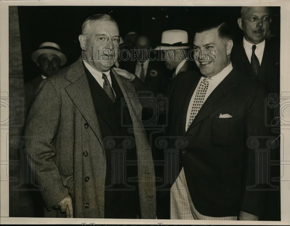 1936 Press Photo Sen Walter E.Edge of N.J and Gov.Harold Hoffman of New Jersey - Historic Images