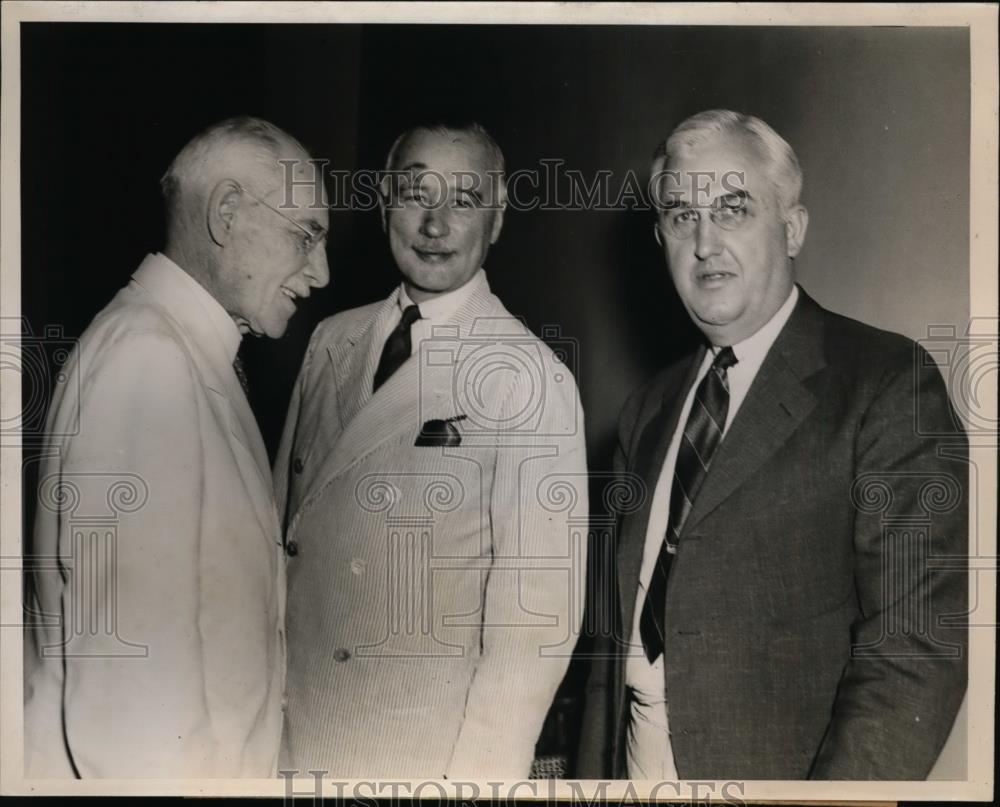 1939 Press Photo Col. F.C. Harrington,Rep Edward T. Taylor, Rep Clifton Woodrum - Historic Images