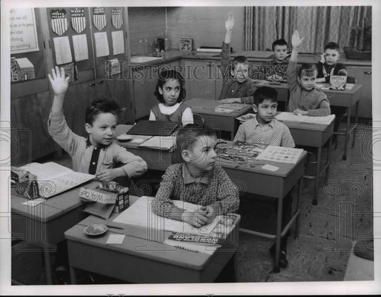 1962 Press Photo rd graders Nanabel Ensent & others at Artenius Ward school - Historic Images