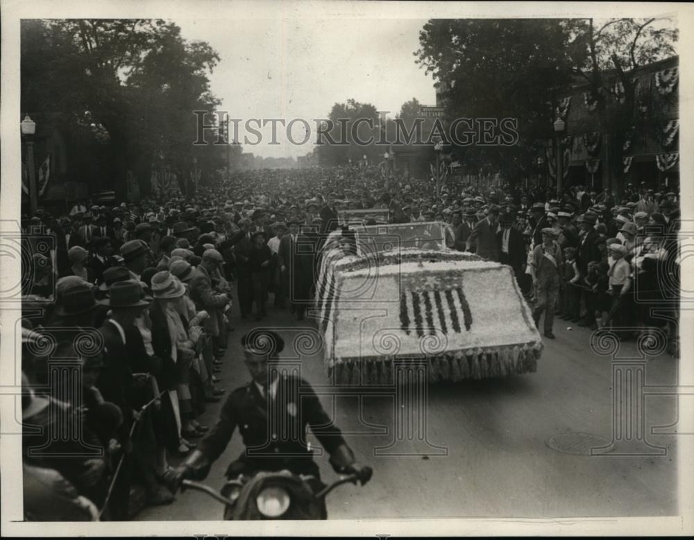 1928 Press Photo Street Scene in Elizebethton Tenn when Pres.Hoover made speech - Historic Images