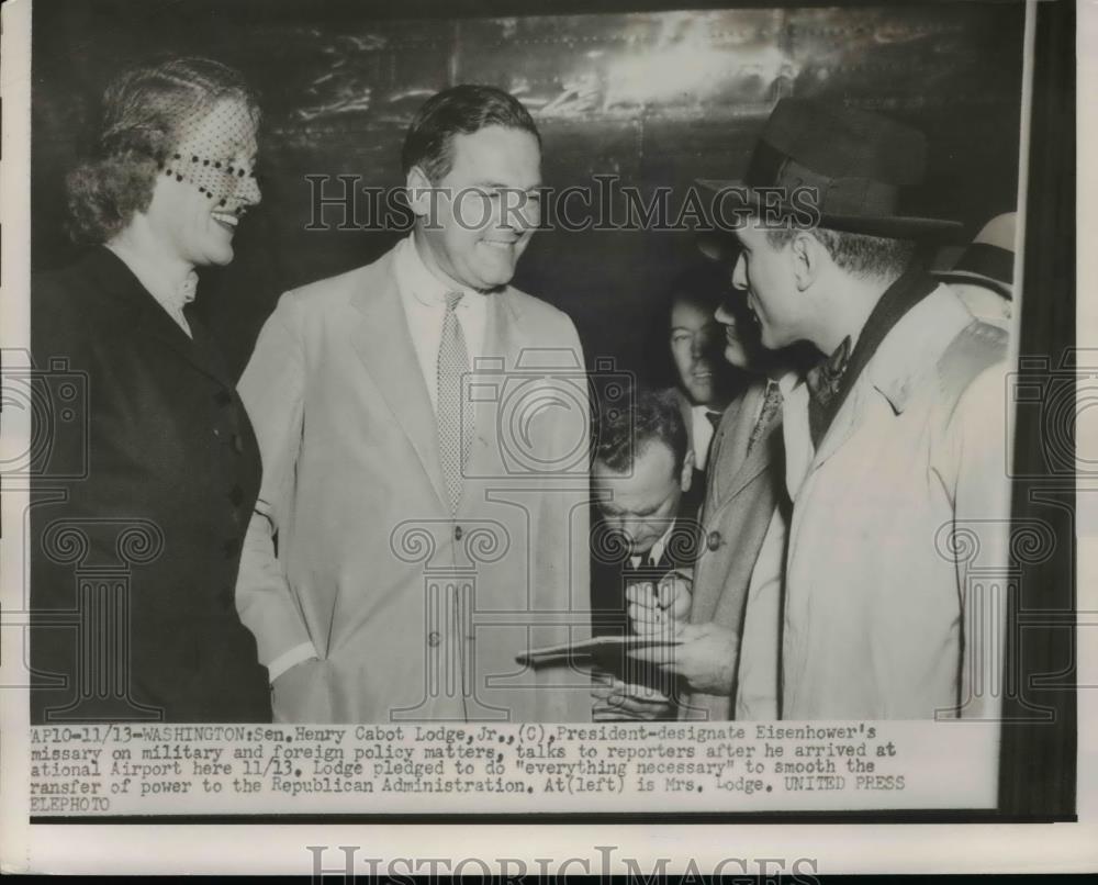 1952 Press Photo Senator Henry Cabot Lodge of Massachusetts in DC - nee86374 - Historic Images