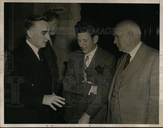 1939 Press Photo Prof. Robert H Montgomery Sen Joseph O'Mahoney and Edwin Davis - Historic Images