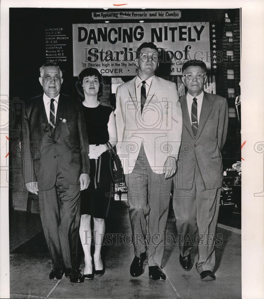 1964 Wire Photo John Grisafi, Mr. and Mrs. Robert Hughes and De Maioribus - Historic Images