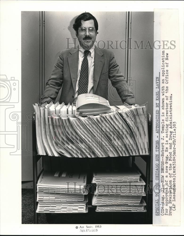 1983 Wire Photo Robert J. Temple, MD, Acting Director - cvw07207 - Historic Images