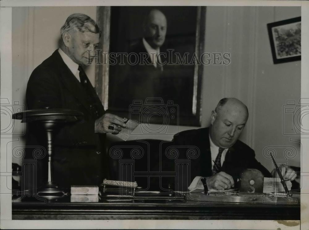 1936 Press Photo James A Farley chair of Democratic National Committee - Historic Images