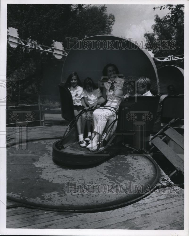 1969 Press Photo Playground supervisor Elaine Laucks with children - cva74603 - Historic Images