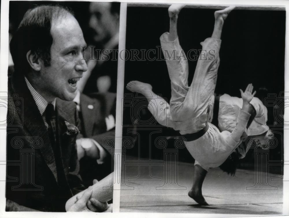 1968 Press Photo Canada Prime Minister Pierre Tredeau at judo bout - nee86905 - Historic Images