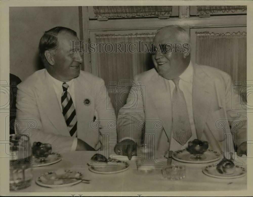 1936 Press Photo Col. Frank Knox and Gov. Harry W. Nice of Maryland. - nee84484 - Historic Images