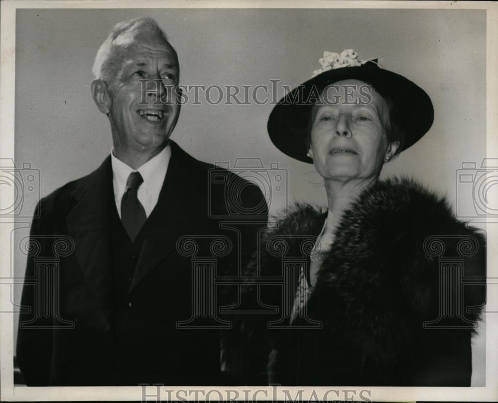 1939 Press Photo Admiral Harry Ervin Yarnell &amp; wife in San Francisco - nee87970 - Historic Images