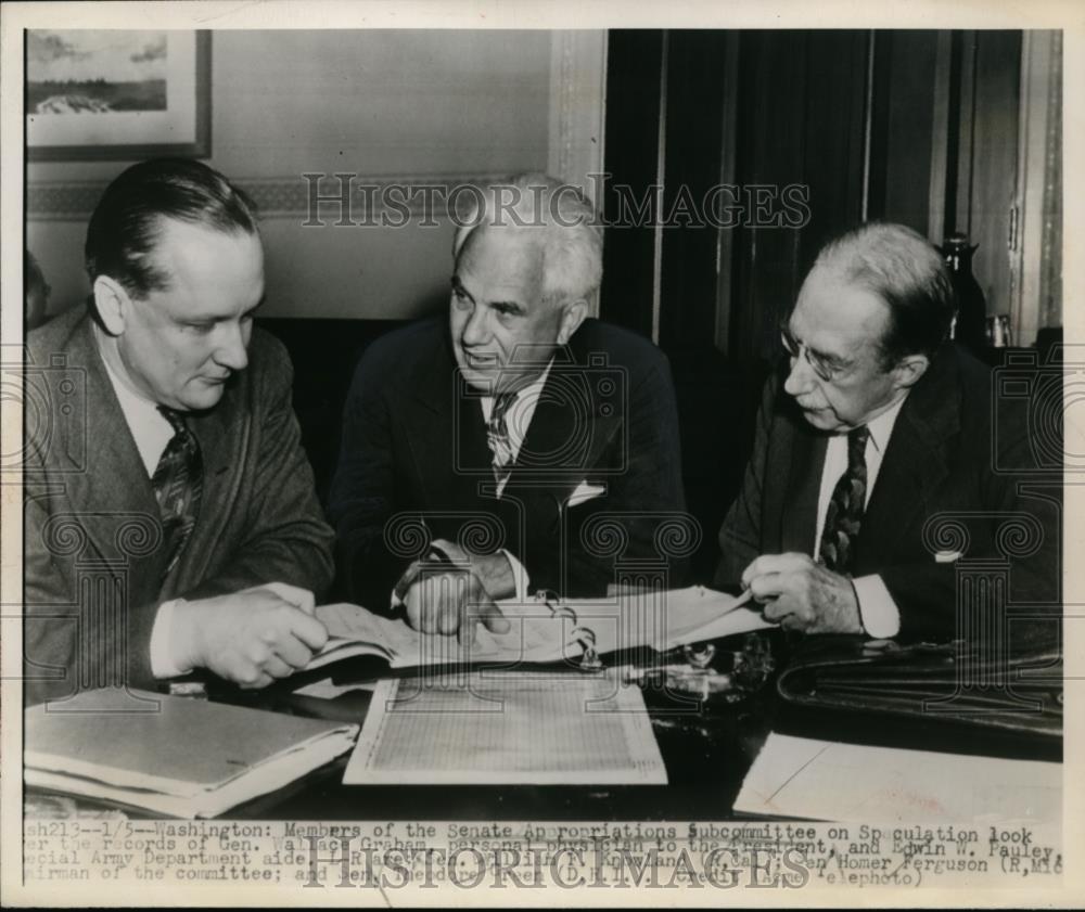 1948 Press Photo Sen.William Knowland, Sen.Homer Ferguson and Sen Theodore Green - Historic Images