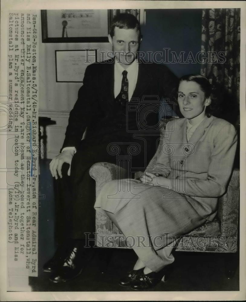 1948 Press Photo Richard E Byrd Jr son of Rear Admiral Byrd &amp; Emily Saltonstall - Historic Images