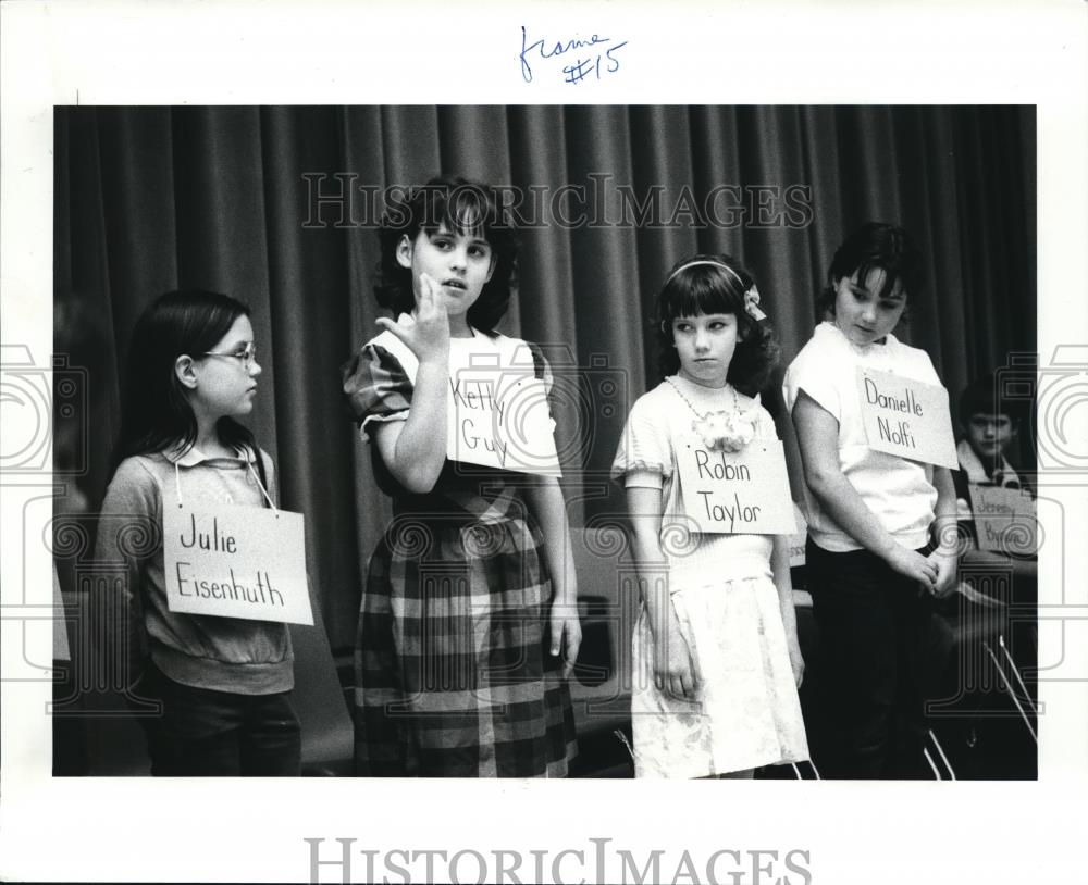 1986 Press Photo  The Deaf Kids J Eisenhuth, K Guy, R Taylor and D Nolfi - Historic Images