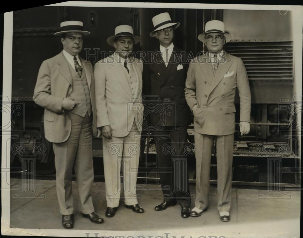 1932 Press Photo Lawrence Richey Sec. of Pres.Hoover arrived in Chicago. - Historic Images