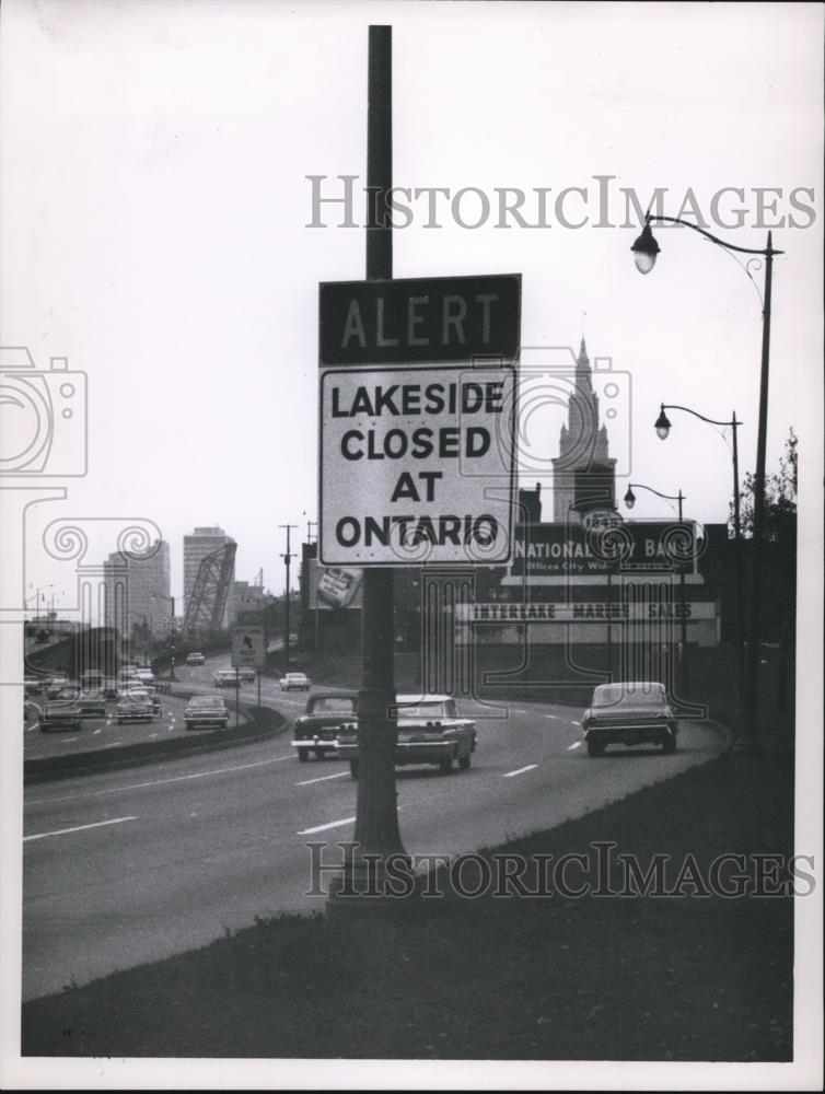 1962 Press Photo The traffic jam everyone expected following the closing of - Historic Images