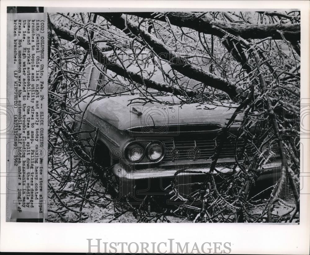 1962 Wire Photo Ice Storm Slipped into Central Ohio  - cvw09431 - Historic Images
