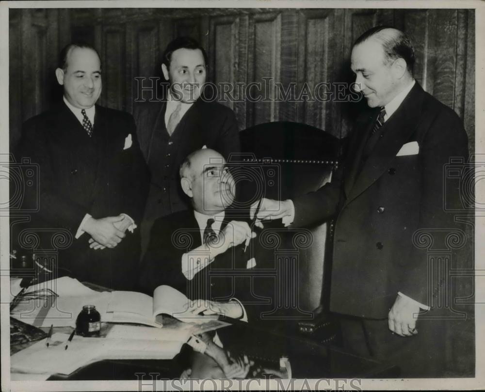 1937 Press Photo NY Governor Herbert Lehman, Senator John Dunnigan - nee85715 - Historic Images