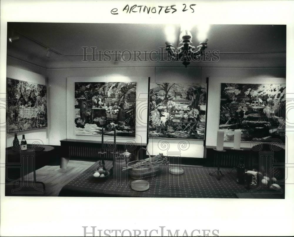 1987 Press Photo Mervin M. Greene Northeast Ohio Art Museum. - cva96980 - Historic Images