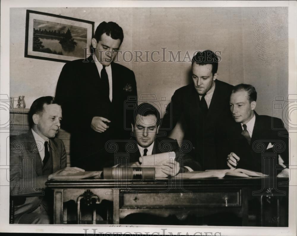 1938 Press Photo Prosecuting Staff in Harlan County Coal Miners Terrorism Trial - Historic Images