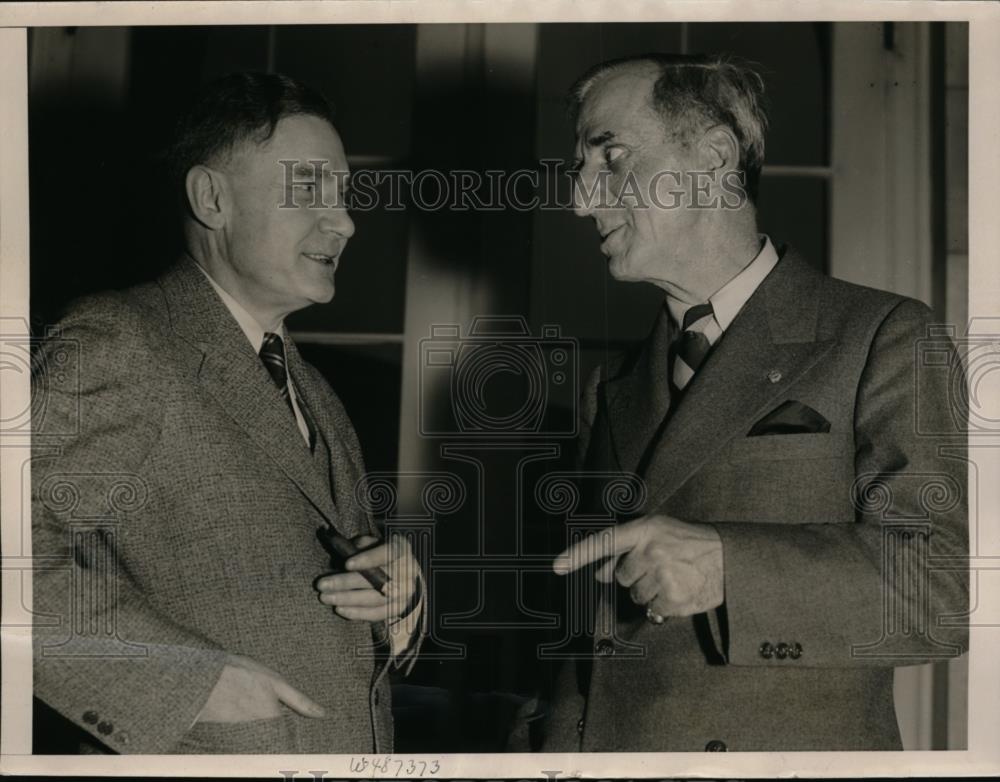 1939 Press Photo Brig Gen Smedley Butler &amp; Senator Homer T Bone of WA - Historic Images