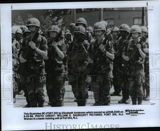 1989 Press Photo The women in basic training unit at Fort Dix - cva79916 - Historic Images