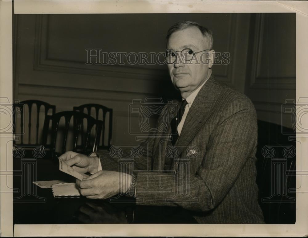 1937 Press Photo George H.Davis President of the U.S. Chamber of Commerce - Historic Images