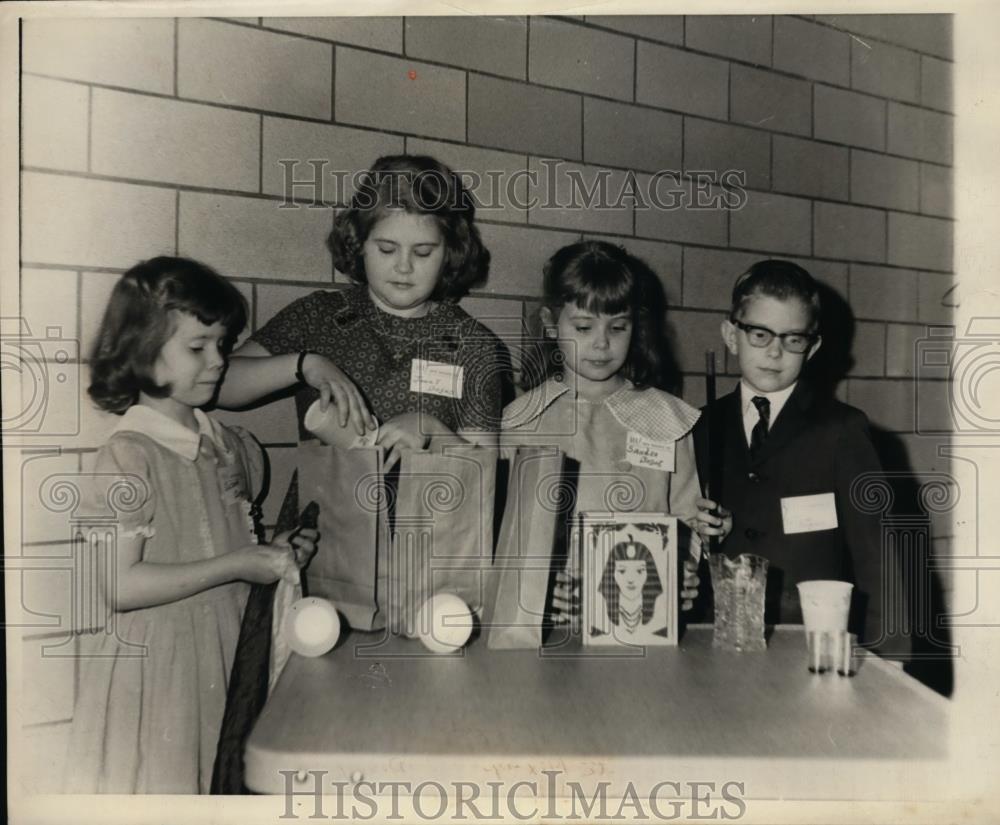 1964 Press Photo Four Students doing Magician Tricks - nee86819 - Historic Images