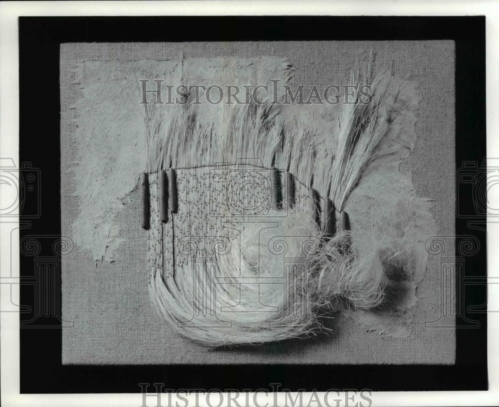 1993 Press Photo The collage ixtle, zacate and amate paper on linen art - Historic Images