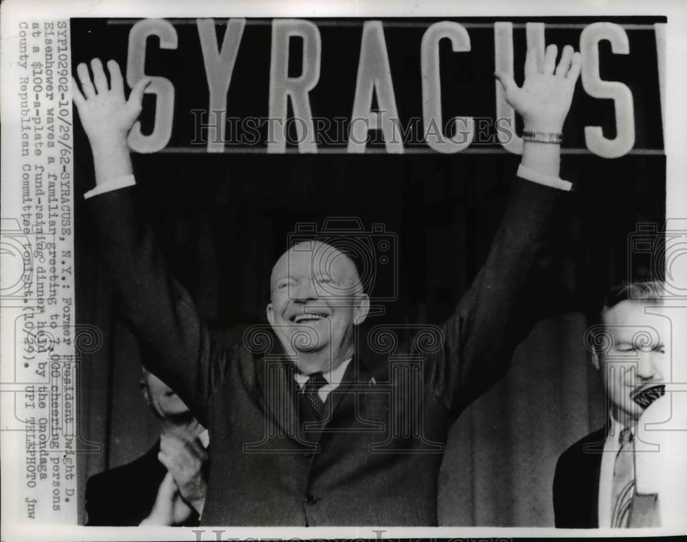 1965 Press Photo Former President Eisenhower at GOP Committee fund raiser - Historic Images