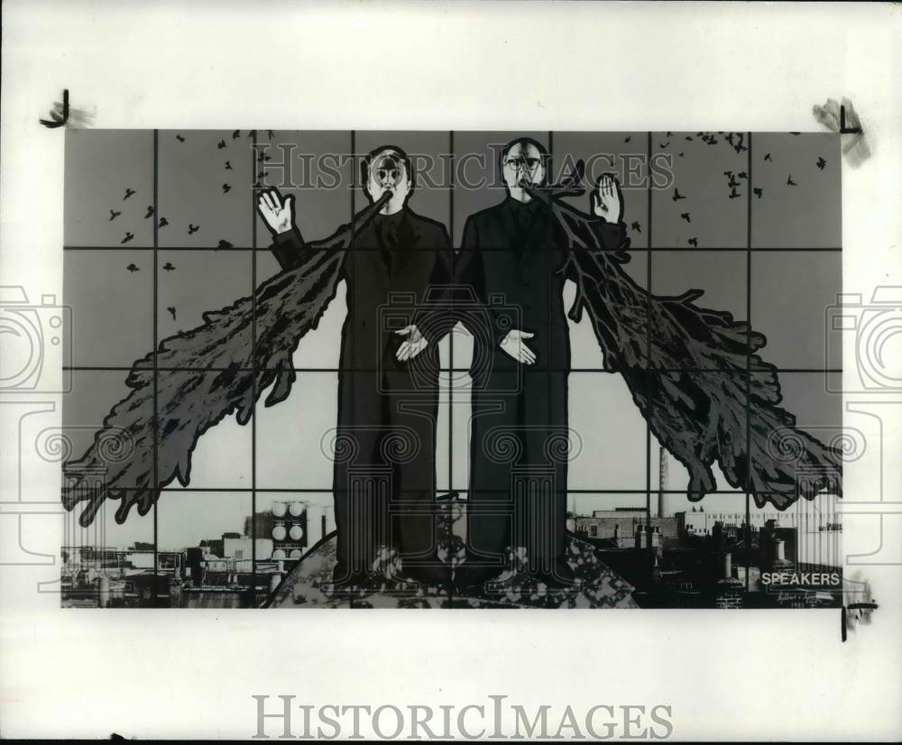 1985 Press Photo Gilbert Proesch and George Passmore painting - cva96741 - Historic Images