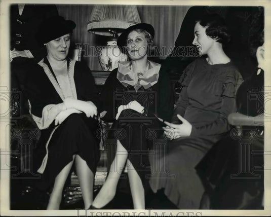 1934 Press Photo Mrs Herbert Lehman of NY, Mrs Yorke Allen, Mrs Morgan Wing Jr - Historic Images