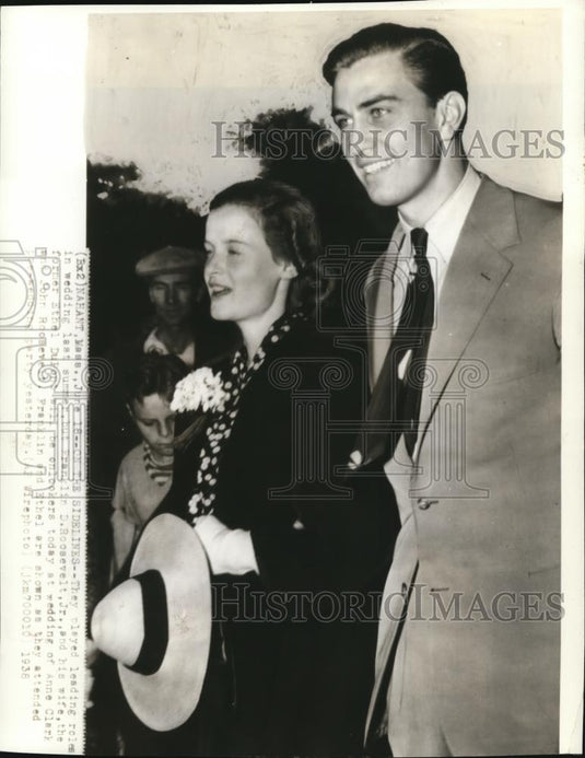 1938 Wire Photo The Photo of Mr. & Mrs. Franklin D. Roosevelt Jr. - cvw06759 - Historic Images