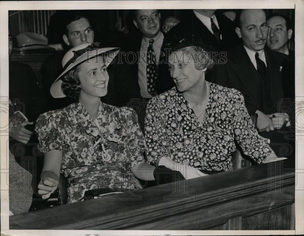 1937 Press Photo Mrs Charles Poletti &amp; Mrs Herbert Lehman of NY - nee87055 - Historic Images