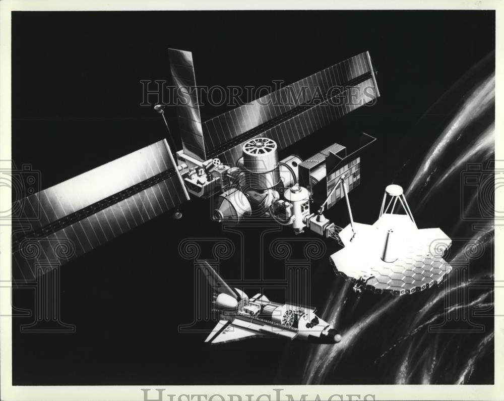 1986 Press Photo NASA on permanent space base similar in early 1900s - cva78597 - Historic Images