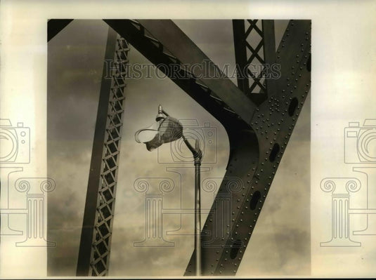 1938 Press Photo Blue Water International Bridge with Westinghouse lights - Historic Images