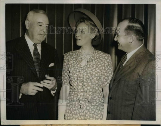 1944 Press Photo NJ Governor Walter Edgem Mrs Flo Baker & Lloyd Marsh in Chicago - Historic Images