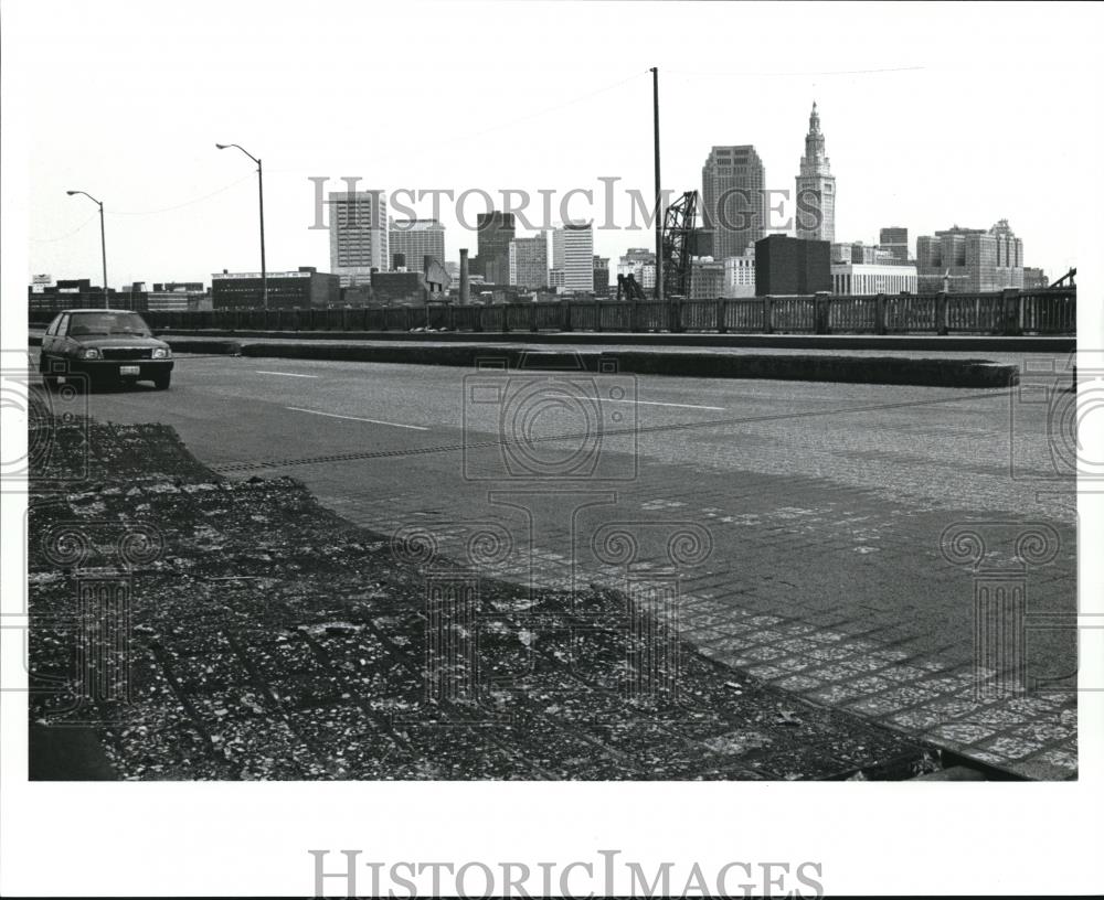 1991 Press Photo Main Ave Bridge Damage - cva81614 - Historic Images
