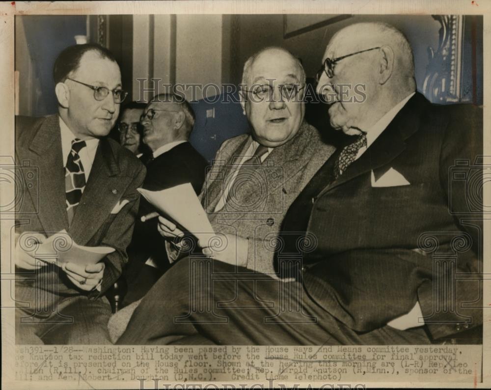 1948 Press Photo House and Rules Committee on Knutson Tax Reduction Bill - Historic Images