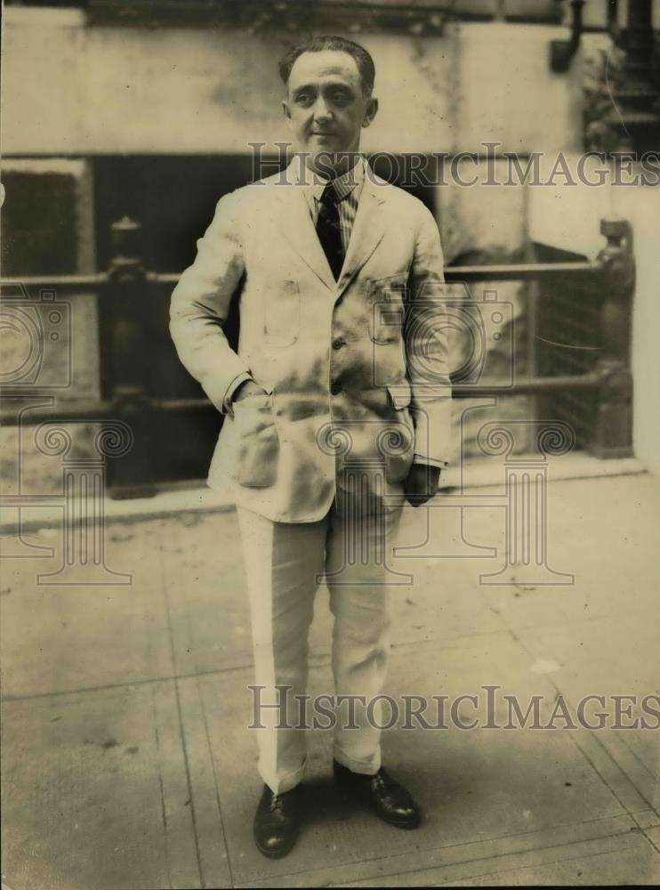 1922 Press Photo Schastino Sampaio Brazilian Commercial Attache in US - Historic Images