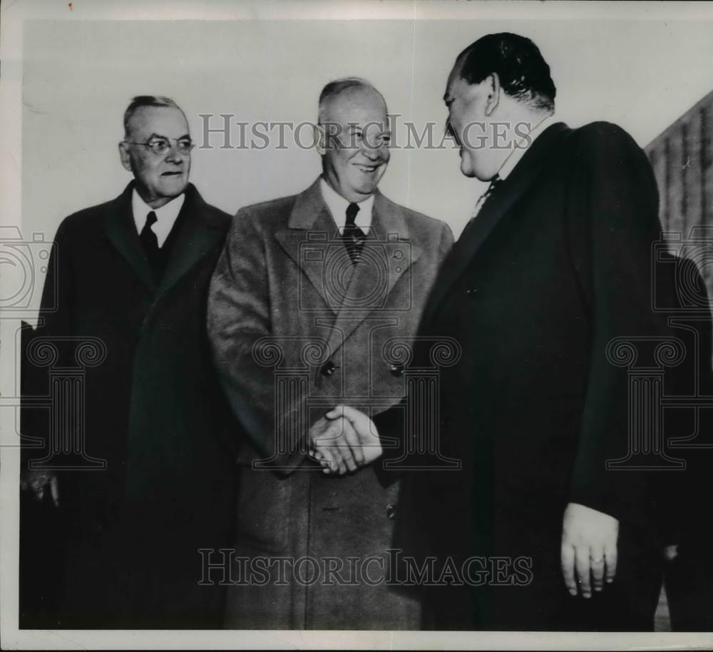 Undated Press Photo Pres.Dwight Eisenhower with John Foster Dulles. - nee84511 - Historic Images