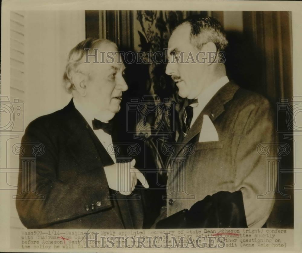 1949 Press Photo Ernest Gross &amp; Lt Gen Willis Crittenberger at UN Council in NY - Historic Images