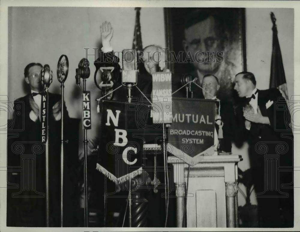 1936 Press Photo Landon With John Hamilton At Kansas - nee85025 - Historic Images