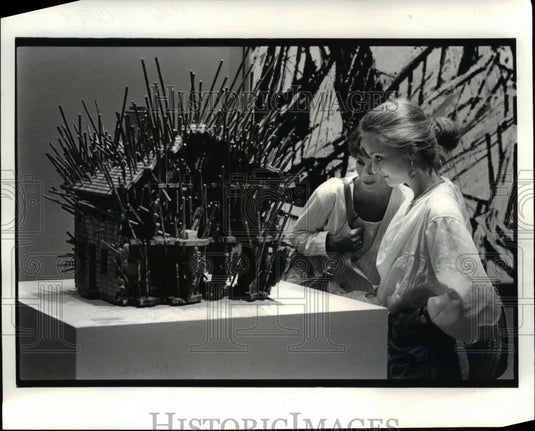 1986 Press Photo House between planes by Mark Soppland winner fro sculpture. - Historic Images