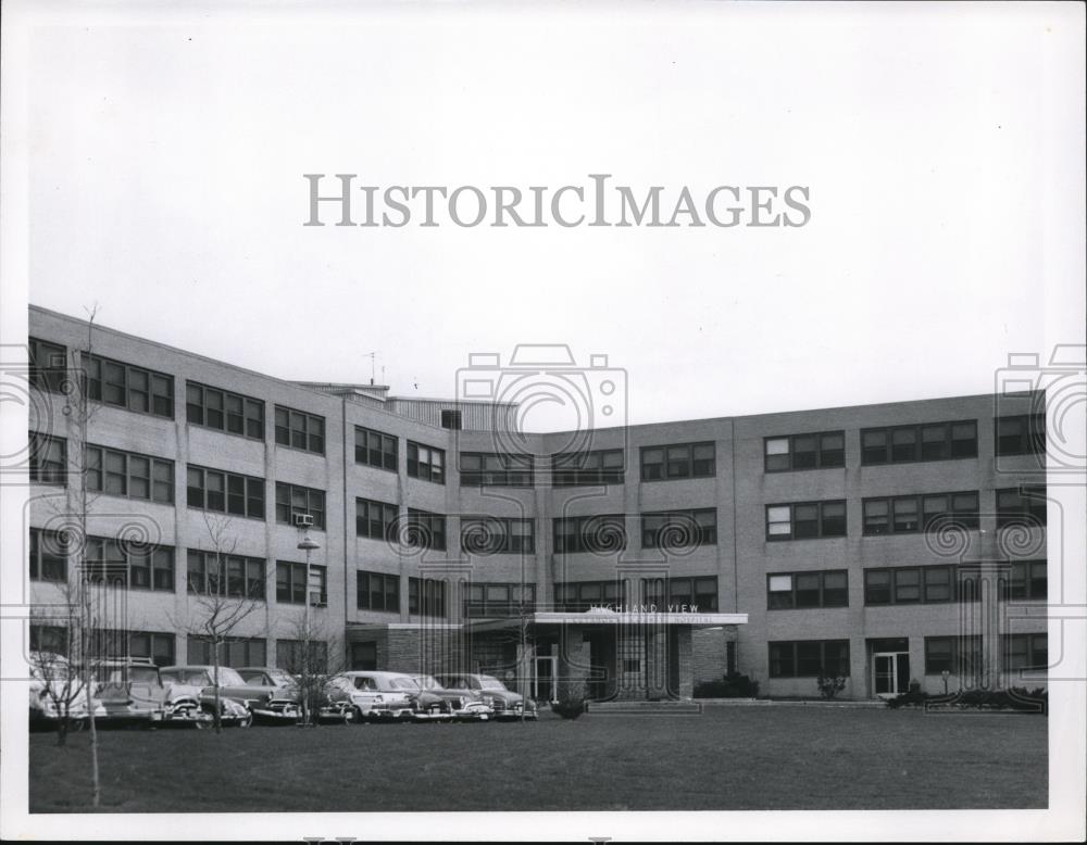 1959 Press Photo Highland View Hospital at Cleveland. - cva89386 - Historic Images